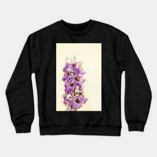 Purple Larkspur Delphinium Crewneck Sweatshirt